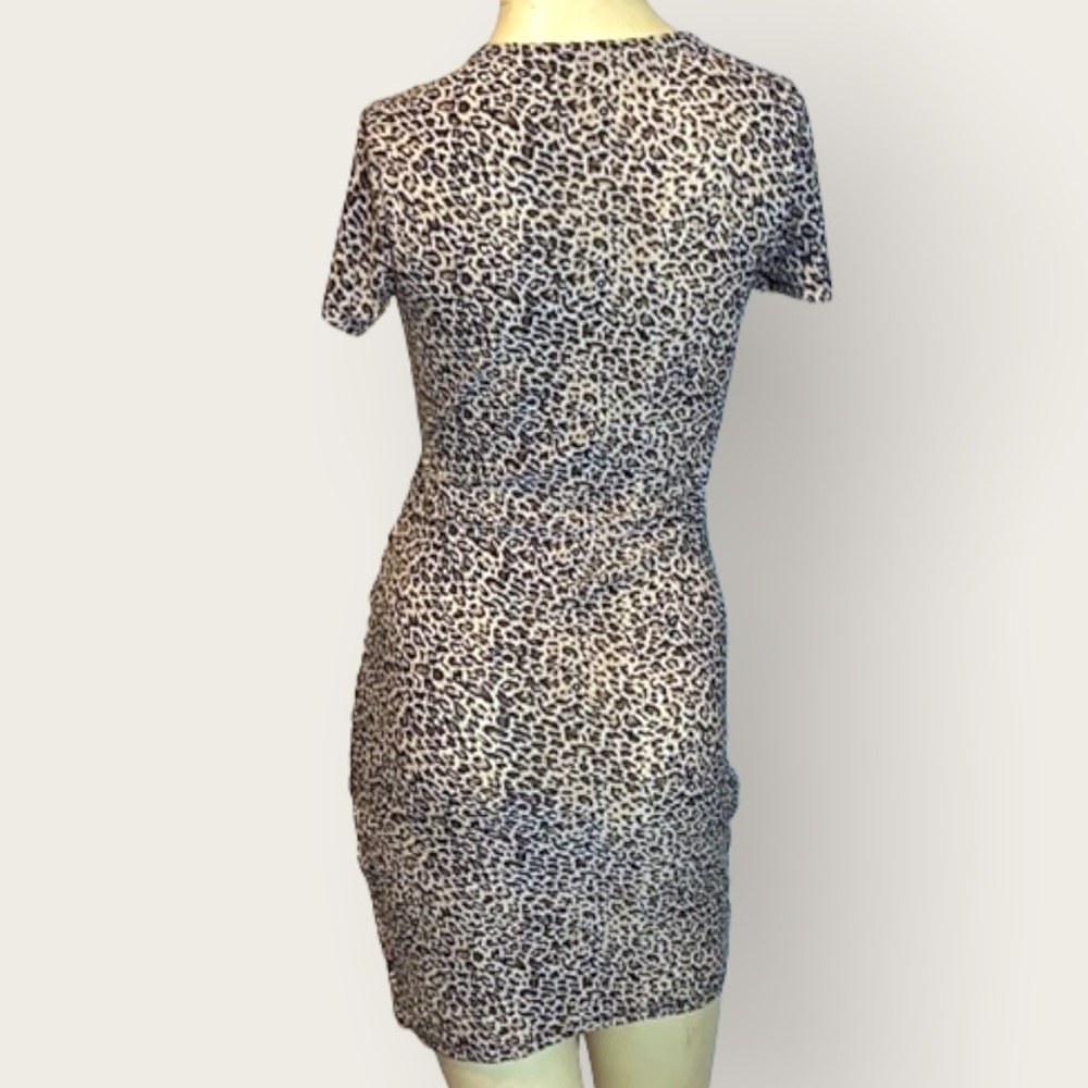 NWOT SHEIN leopard print mock wrap dress size M Y2K 90S 80S - Picture 8 of 10